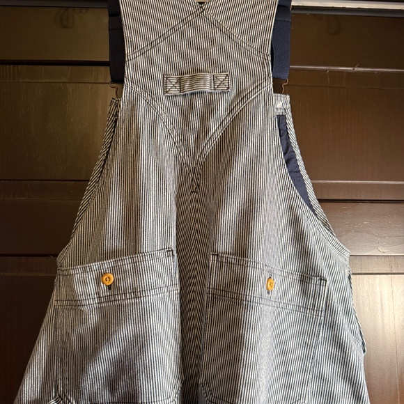 *NWOT* Women's Rootstock Gardening Overalls. Duluth Trading Co. Striped. Size L - Picture 2 of 9